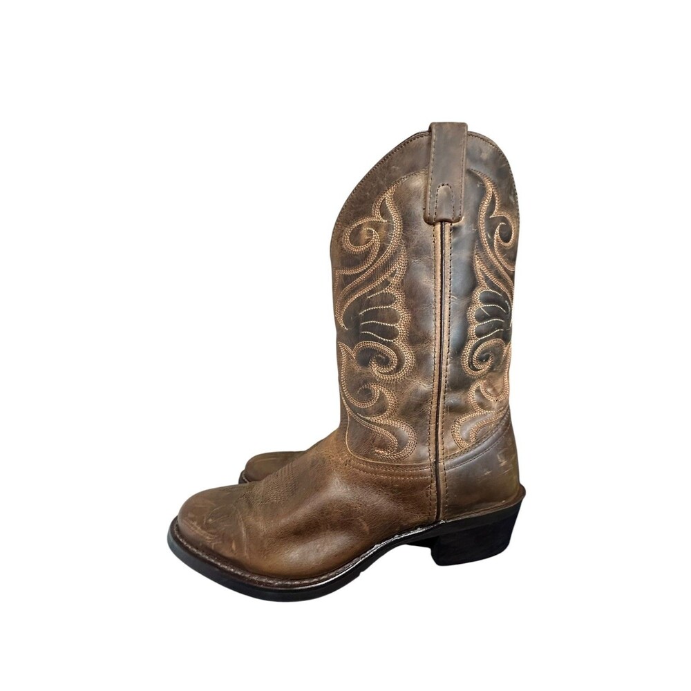 Laredo Bridget Round Toe Cowboy Womens Brown Dress Boots 51084 Size 10 M Western